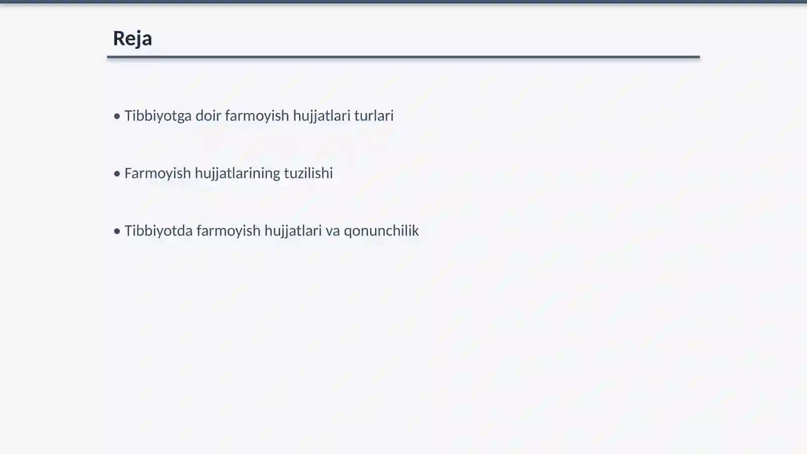 Tibbiyotga doir farmoyish hujjatlarining xususiyatilari 2
