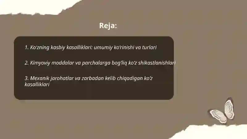 Ko‘zning kasbiy kasalliklari va uning profilaktikasi 2
