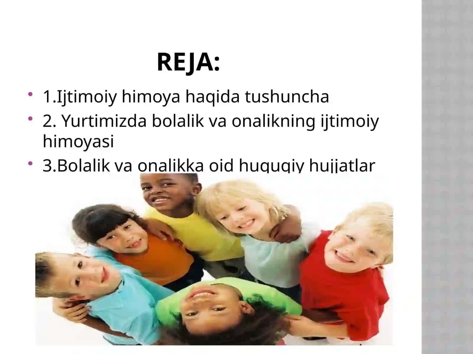O’zbekistonda bolalik va onalikni ijtimoiy himoyalash tizimi 2