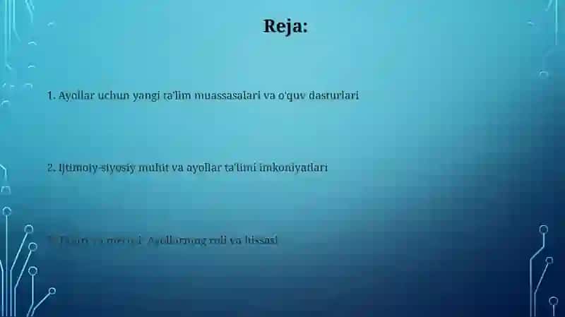 Ayollar ta'limi 2