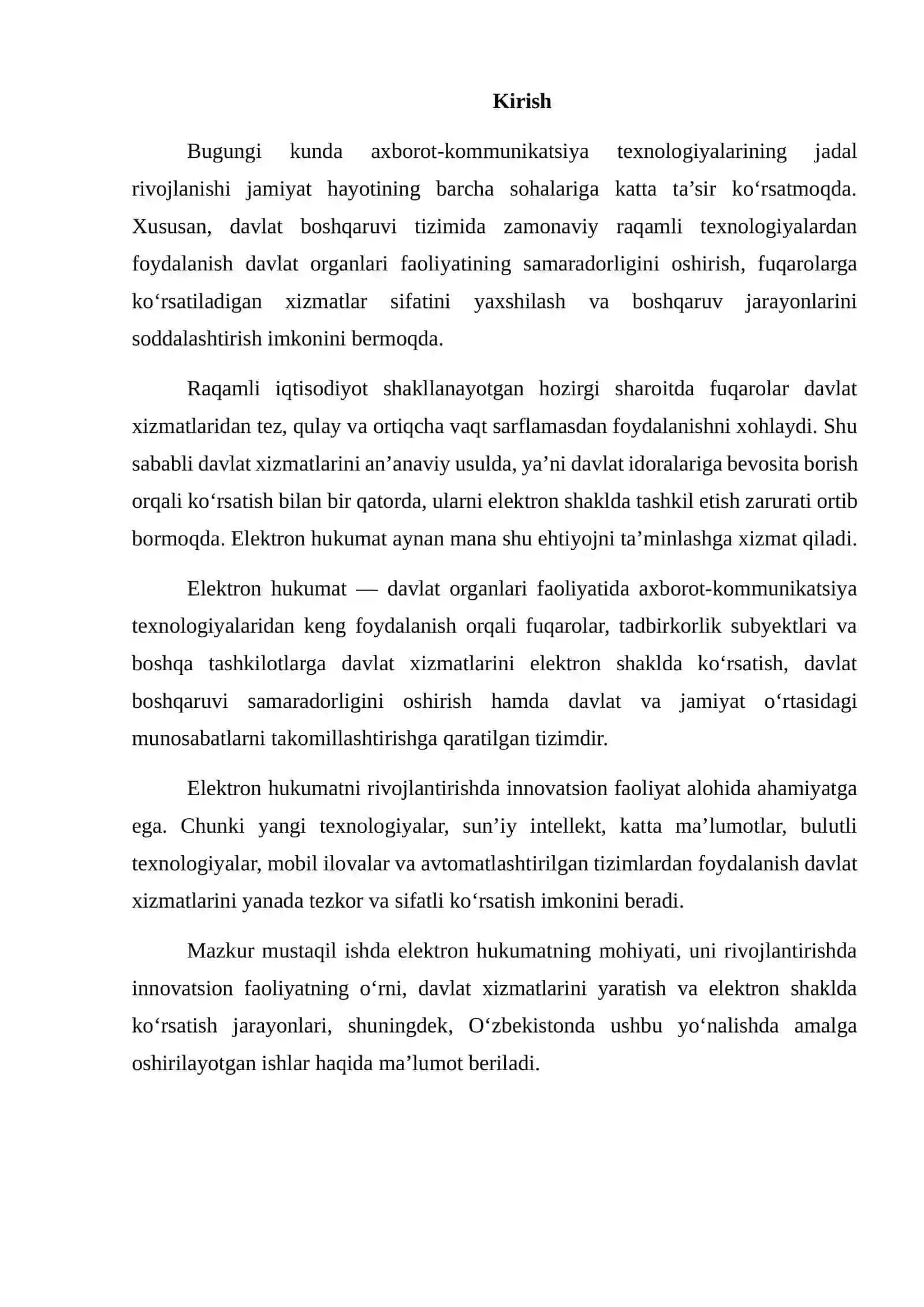 Elektron hukumat tizimlarini rivojlantirishda innovatsion faoliyat 2