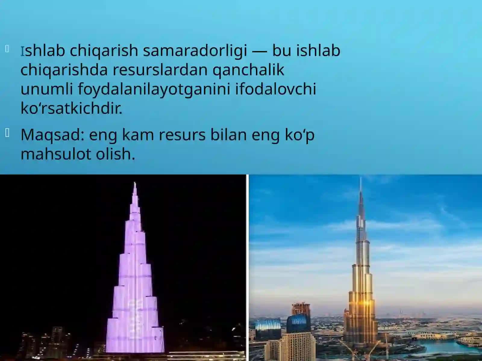 Ishlabchiqarish samaradorligi 2