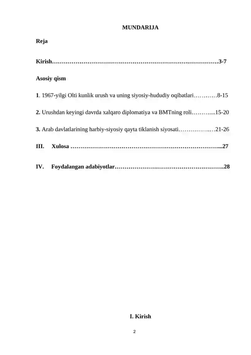 1967-1973–yillarda Yaqin Sharqda xalqaro vaziyatning keskinlashuvi 2