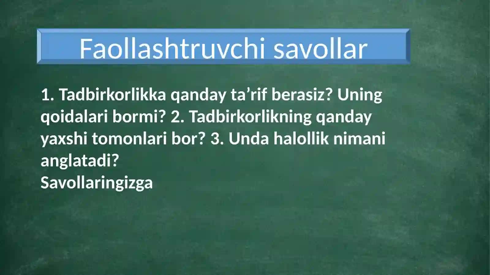 TADBIRKORLIK MEZONLARI 2