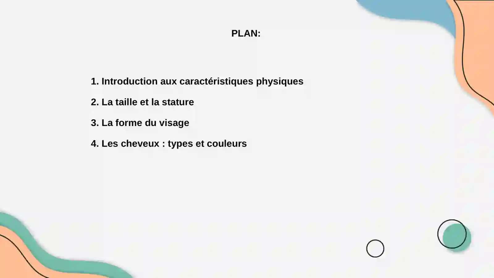 Les caractéristiques physique 2