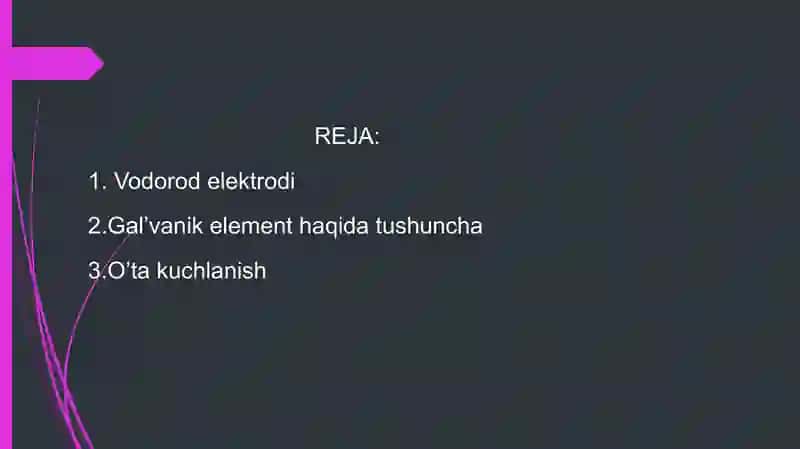 Galvanik element haqida tushuncha. Oʻta kuchlanish 2