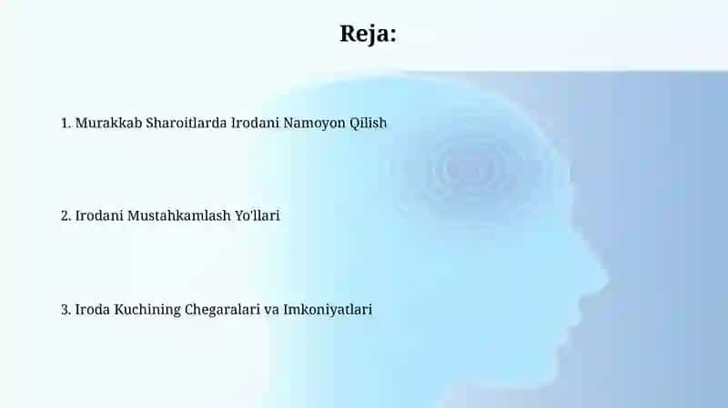 Murakkab sharoitlarda irodaning namoyon bulishi 2