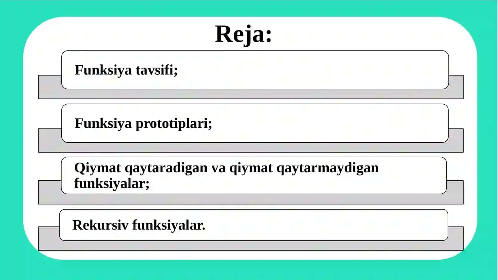 C++ da funksiyalar 2
