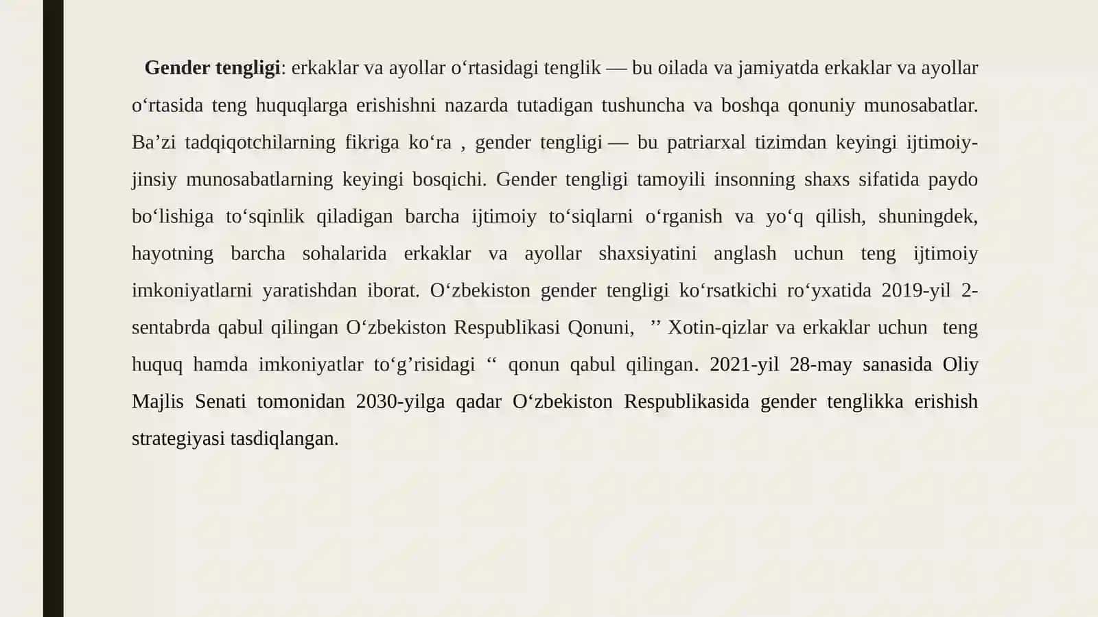 Gender tenglik 2