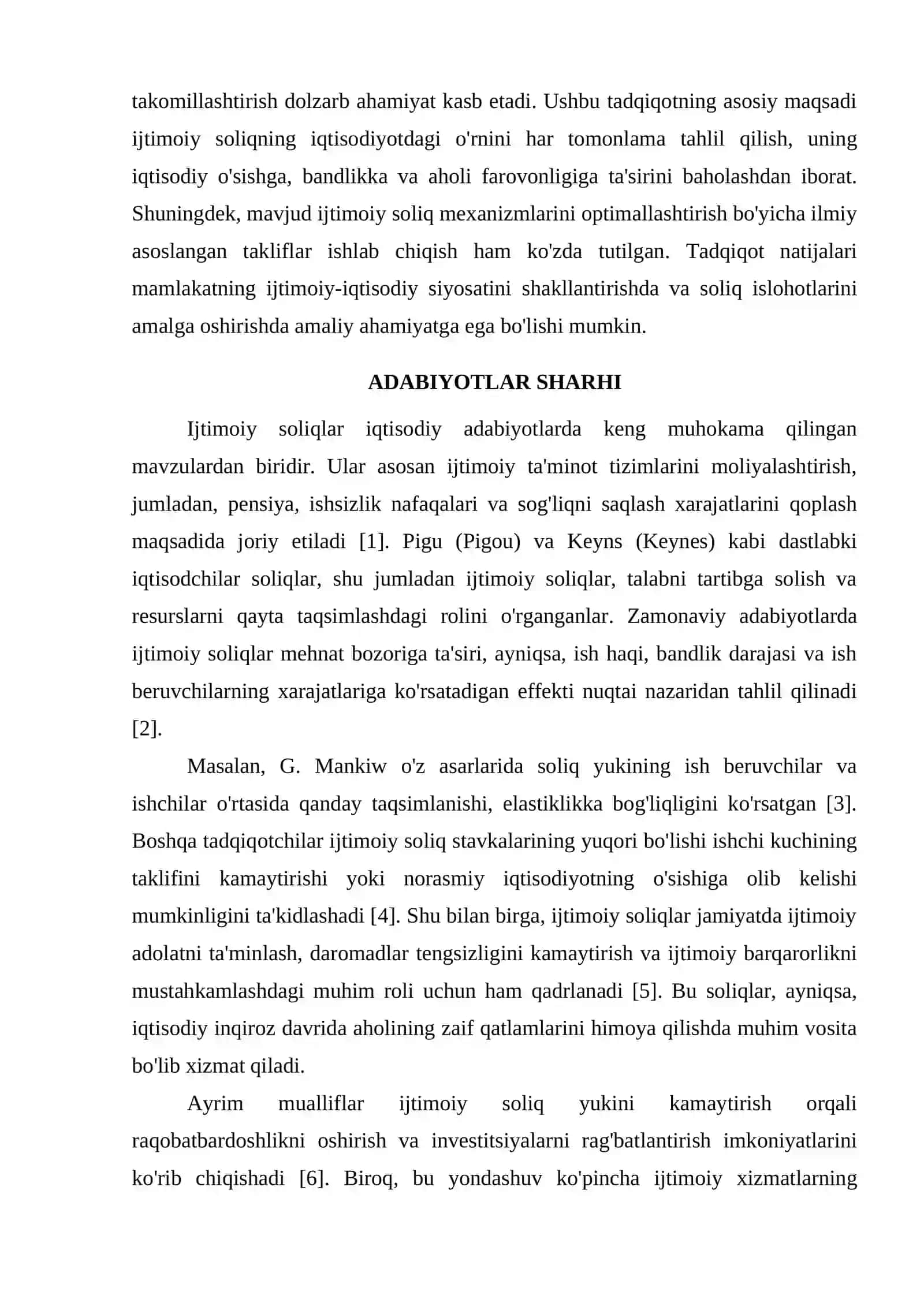 IJTIMOIY SOLIQ VA UNING IQTISODIYOTDA O'RNI 2