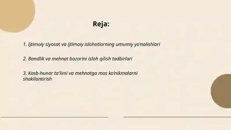 O‘zbekistonda ijtimoiy sohada amalga oshirilayotgan o‘zgarishlar mazmun va mohiyati 2