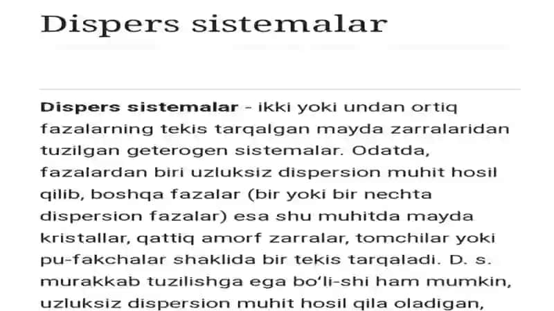 Dispers sistemalar va ularning tibbiyot va farmokologiyada ishlatilishi 2