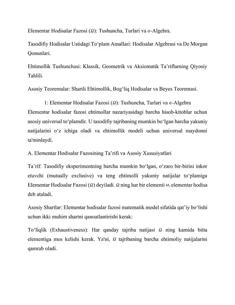 Ehtimollar Nazariyasi (Probability Theory) 2