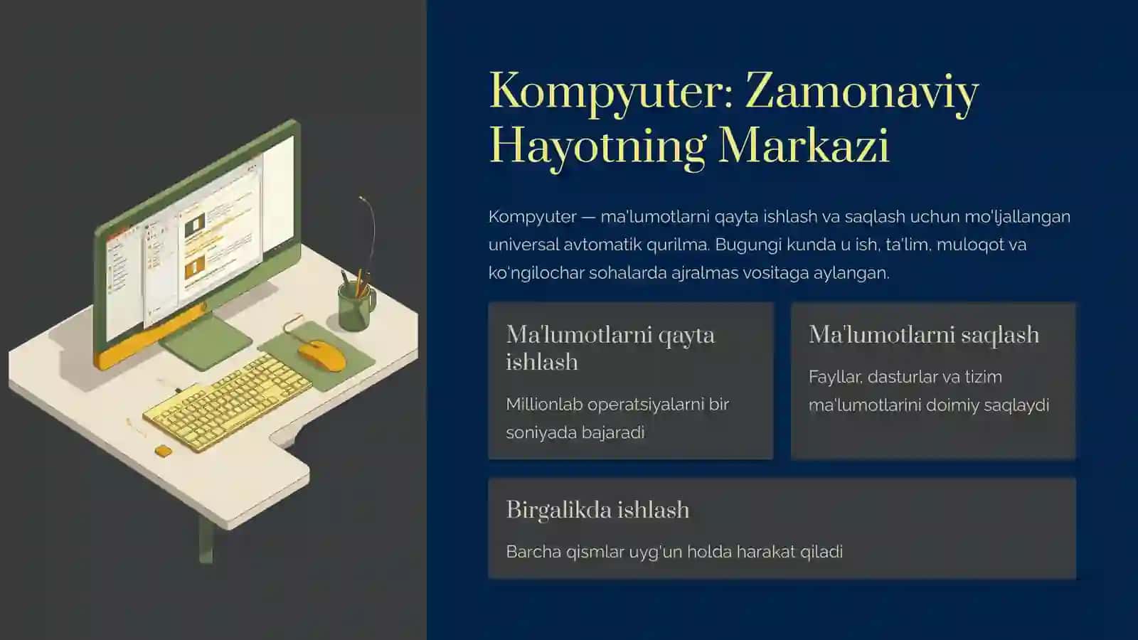Kompyuterning Asosiy Qismlari 2