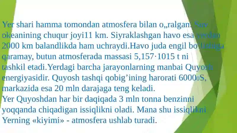 Iqlim shunoslik fanidagi taqdimot 2