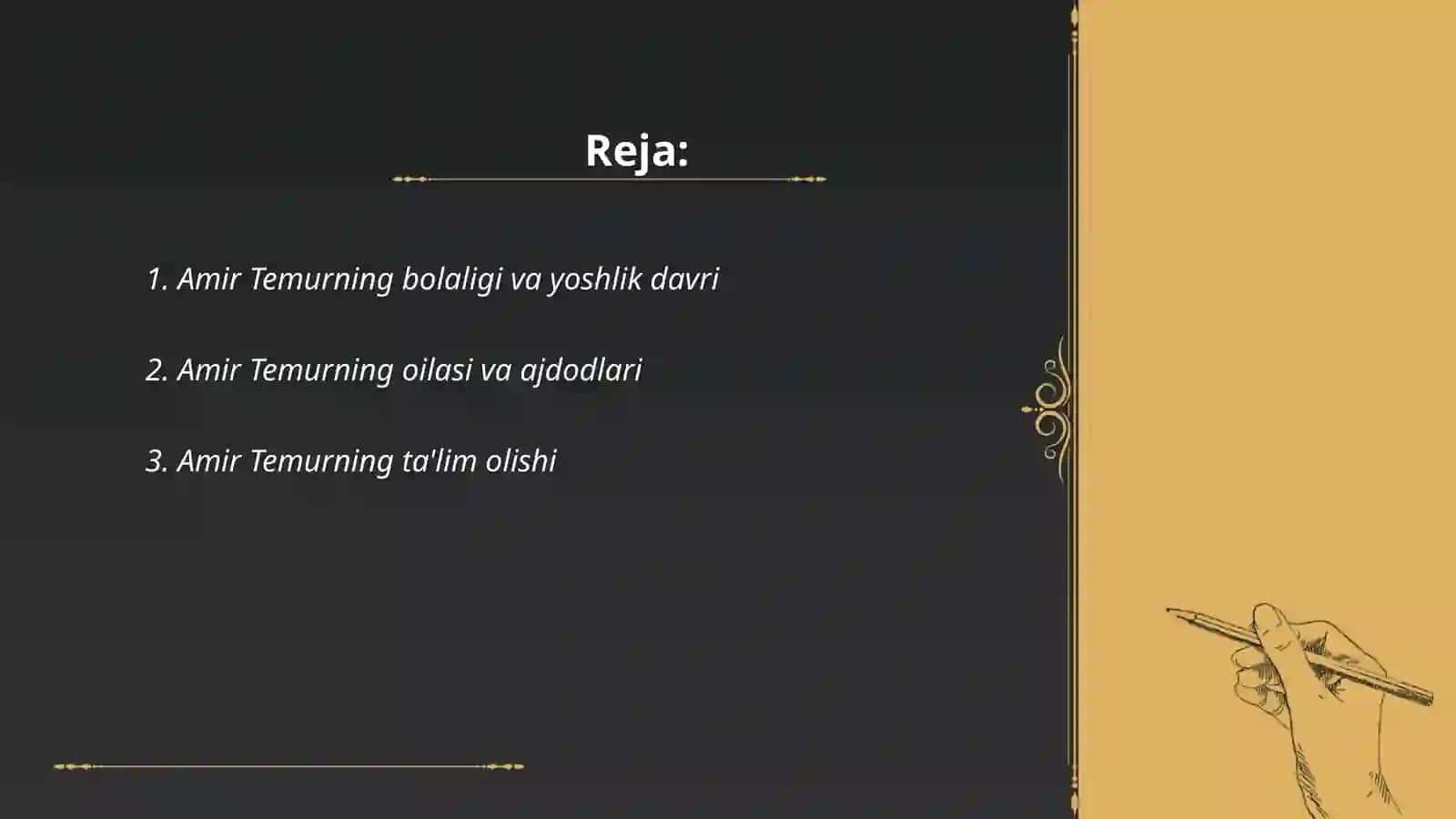 Amir Temur hayoti va ijodi 2