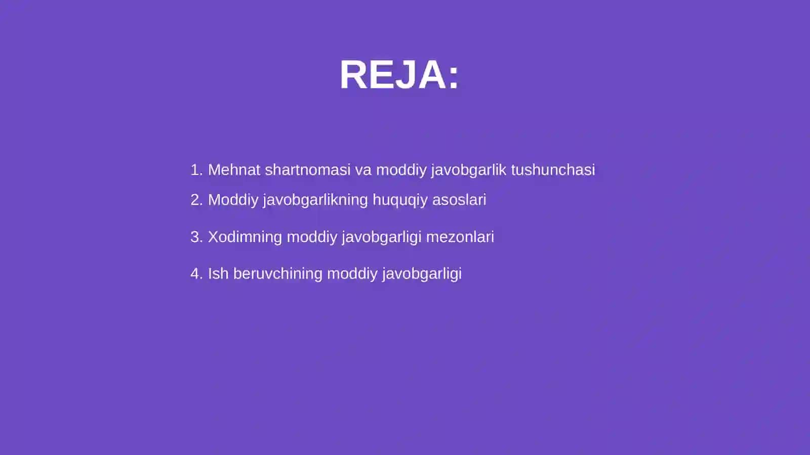 Mehnat shartnomasi va moddiy javobgarlik tushunchasi 2