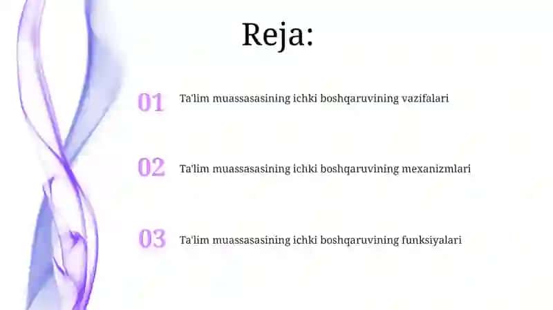 Ta'lim muassasasi ichki boshqaruvining funksiyalari 2