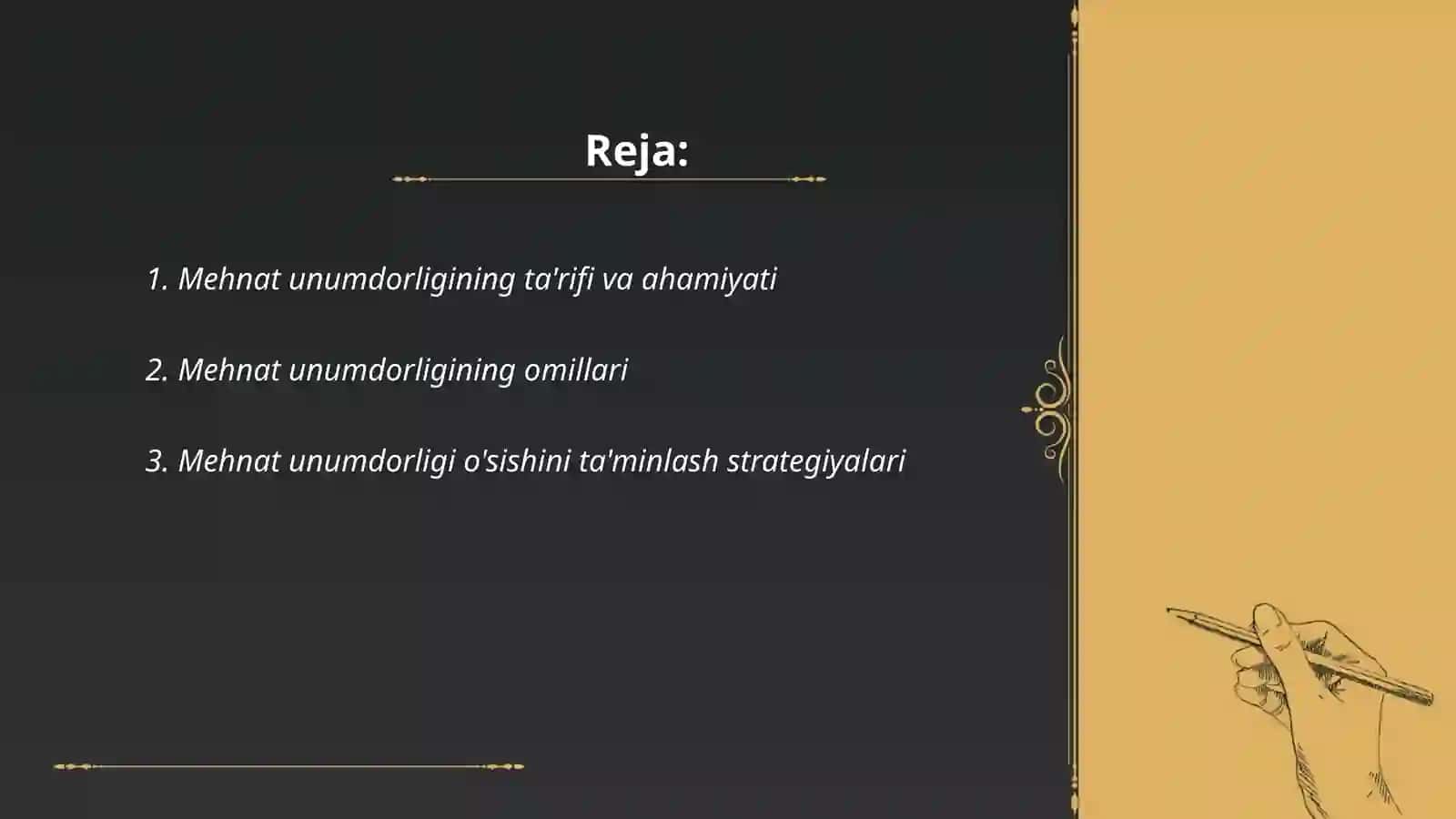 Mehnat unumdorligi dinamilasini tahlili 2