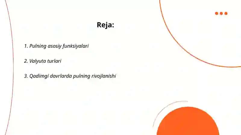 Pulning o'ziga xos xususiyatlari 2