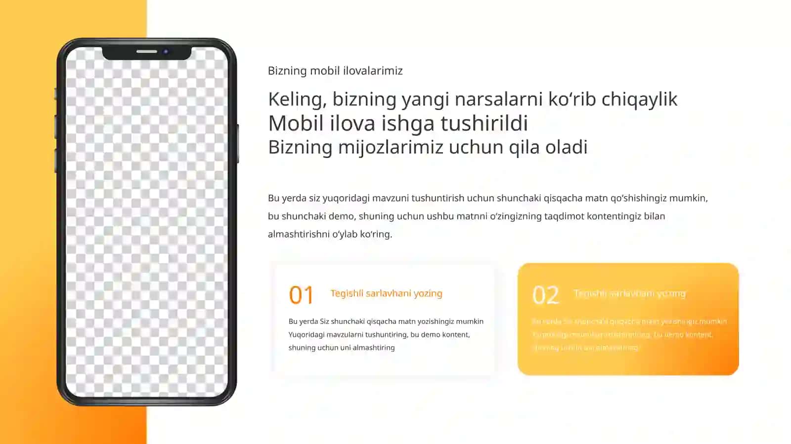 Taqdimotlar uchun bepul mobil shabloni Taqdimoti (10 Slayd) 2