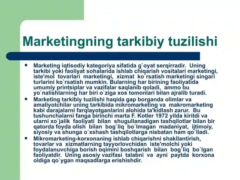 Marketingtuchunchasivauningtamoyillari 2