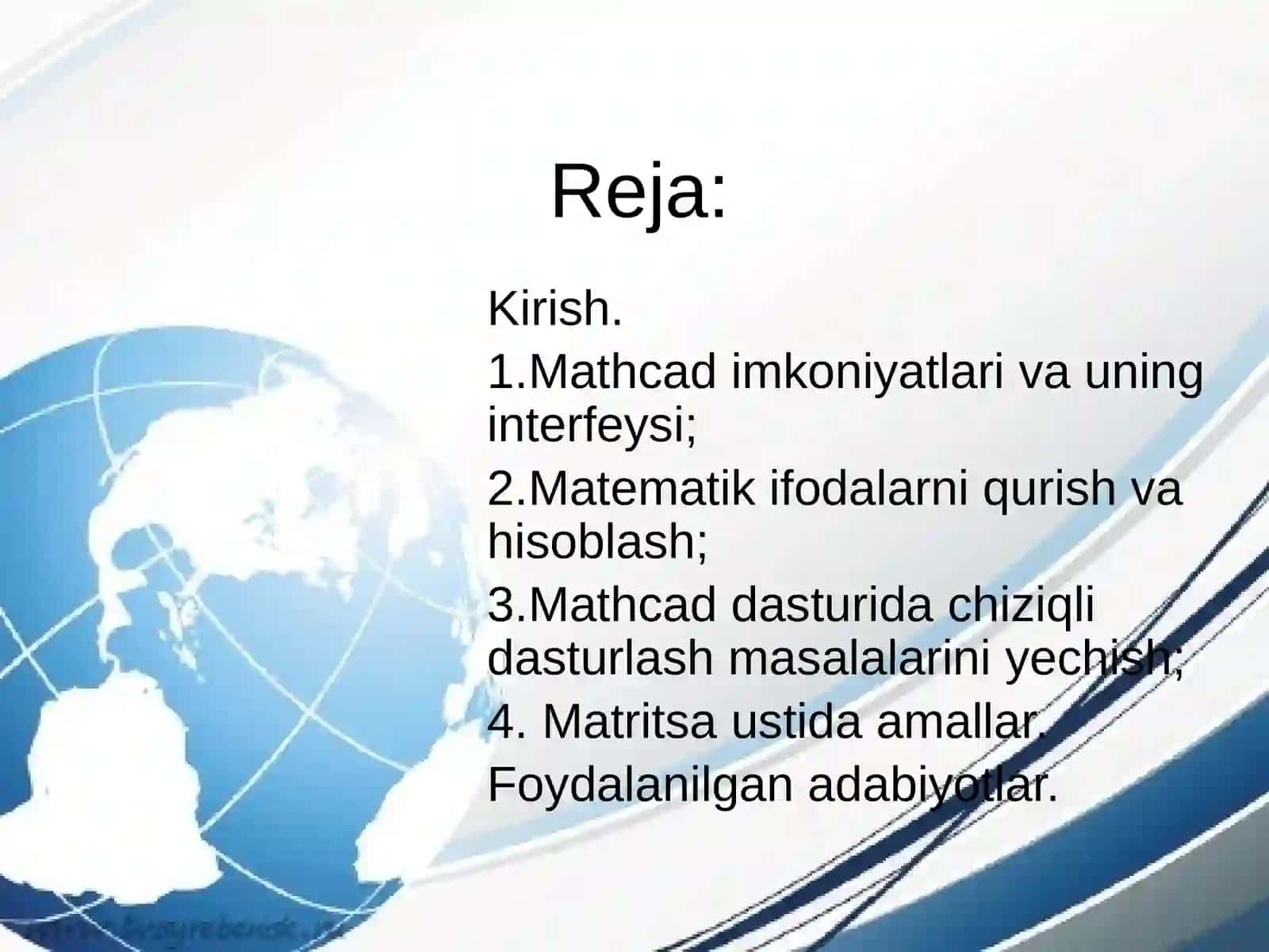 MathCADdasturidadasturlash 2