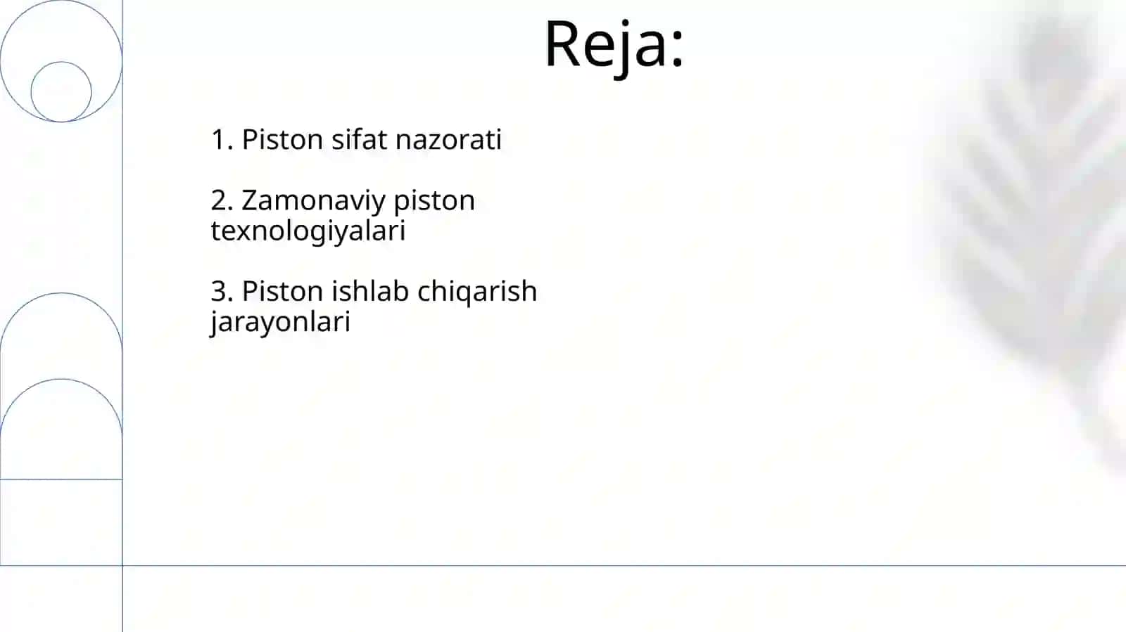 Pistonlarni tayyorlash texnologiyasi 2