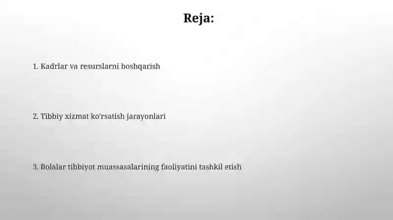 Bolalarga tibbiy xizmat ko'rsatish 2