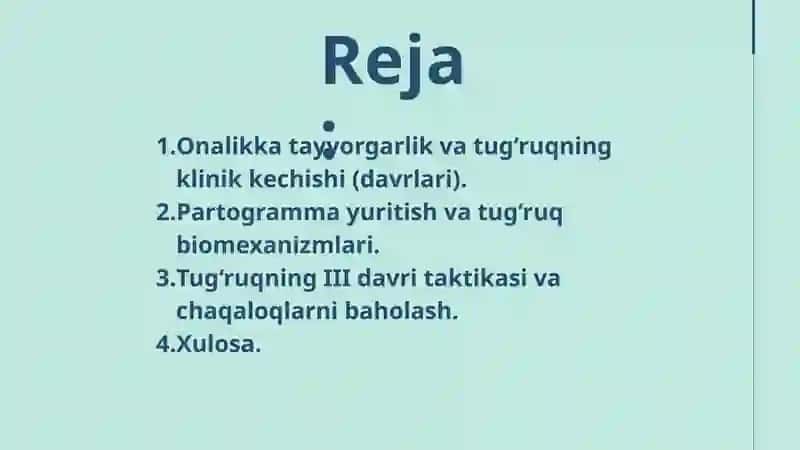 Tug'ruq davrlari 2