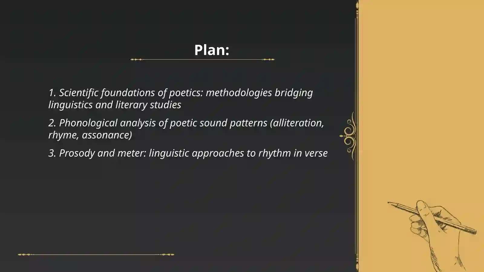 Poetics and its Scientific Foundations 2