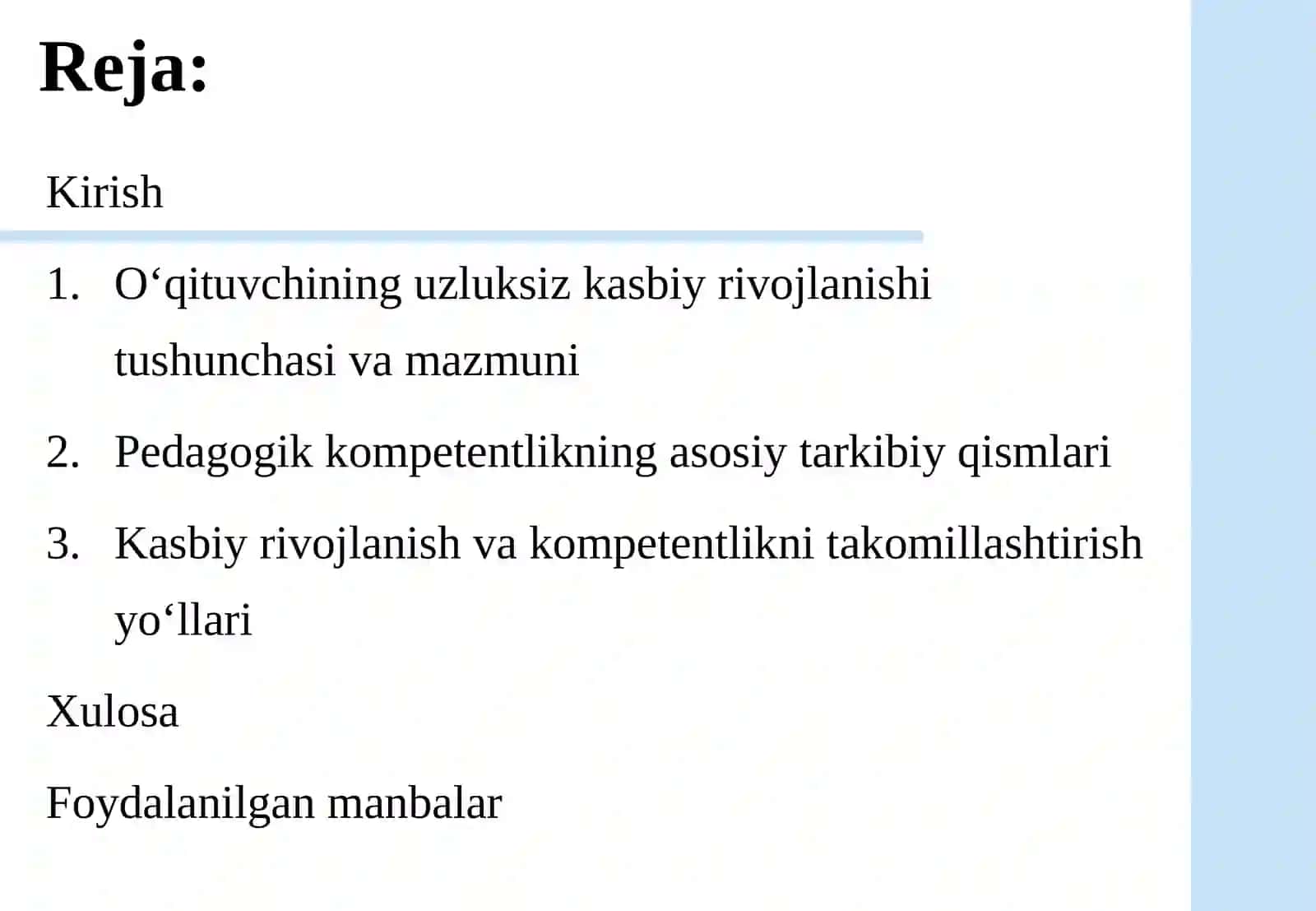 O‘qituvchining uzluksiz kasbiy rivojlanishi va pedagogik kompetentligini takomillashtirish 2