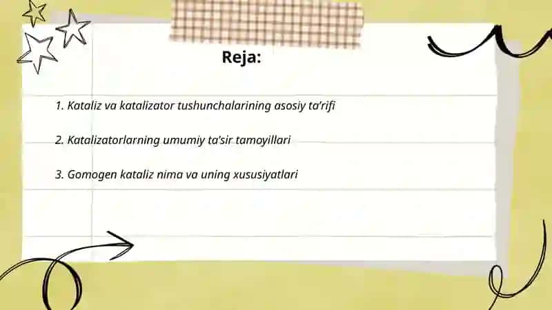 Kataliz va katalizator tushunchalarining asosiy taʼrifi 2