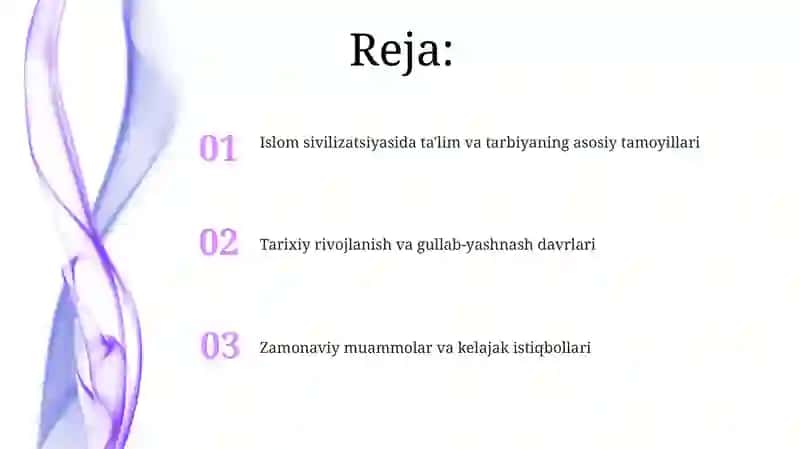 Islom sivilizatsiyasida ta'lim va tarbiya masalalari 2