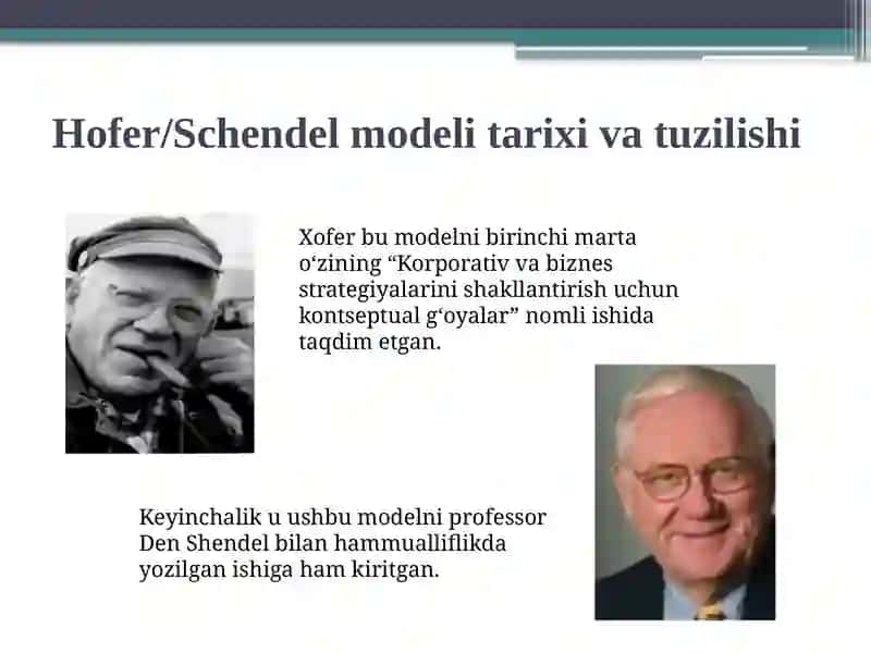Hofer/Schendel modeli 2