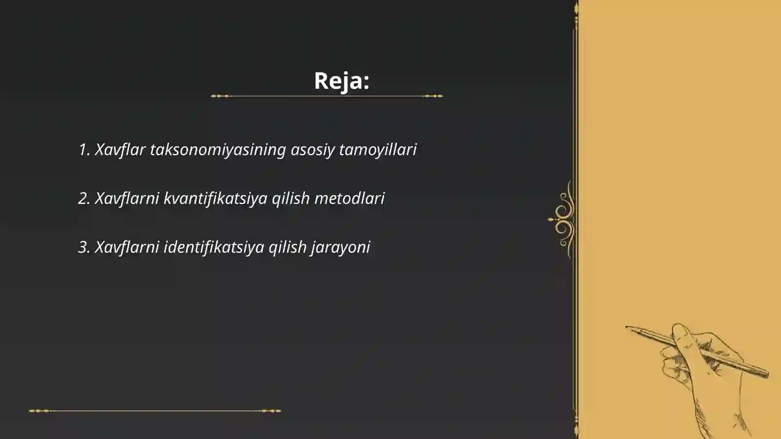 Xavflar taksonomiyasi 2