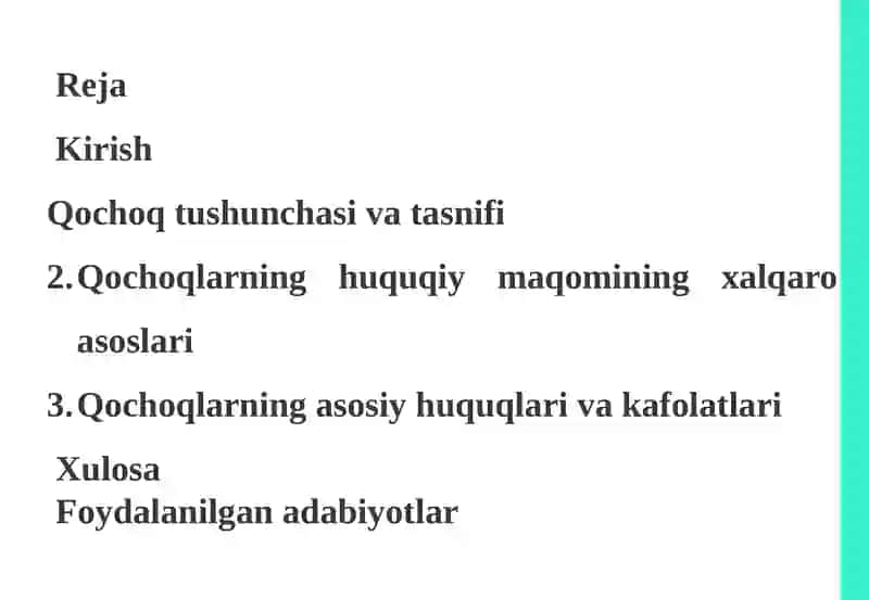 Qochoqlarning huquqiy maqomi 2