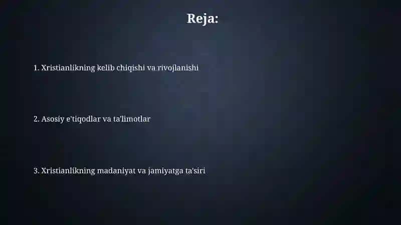 Xristianlikning kelib chiqishi va rivojlanishi 2
