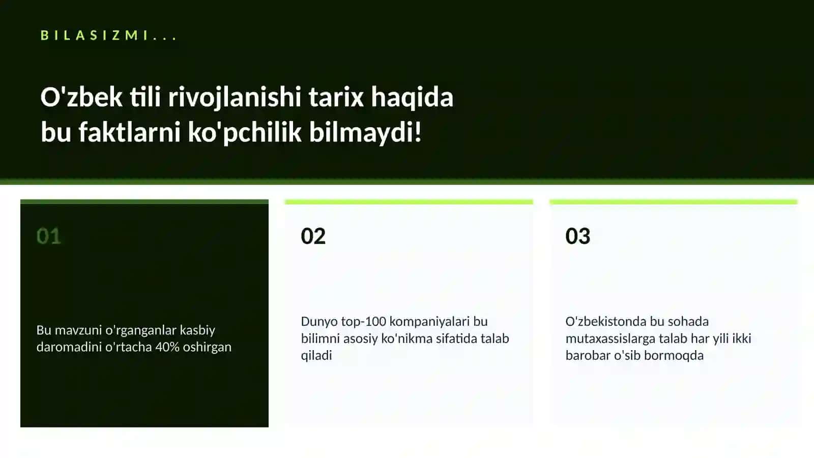 O'zbek tili rivojlanishi tarix 2