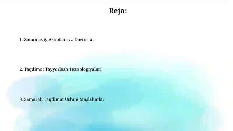 Taqdimot tayyorlash texnologiyasi 2