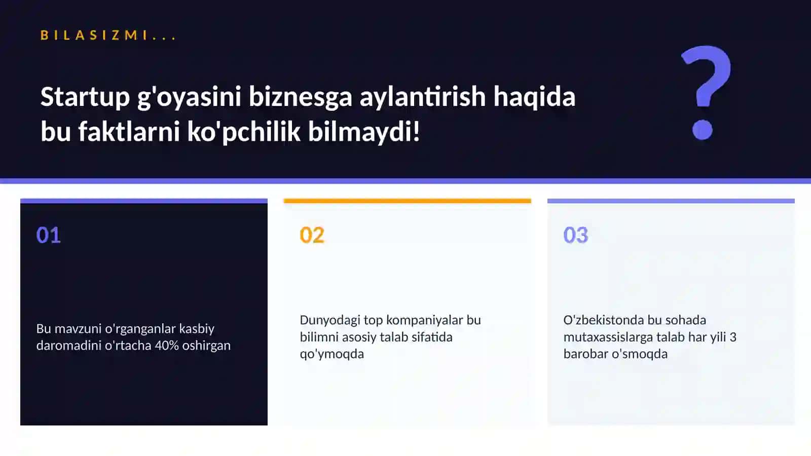 Startup g'oyasini biznesga aylantirish 2