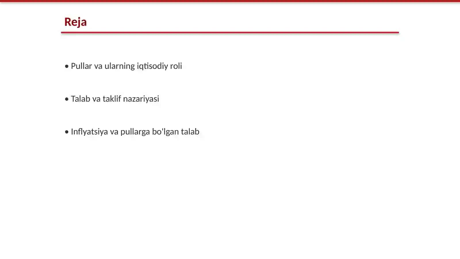 Pullarga boʻlgan talab va pullar taklifi 2
