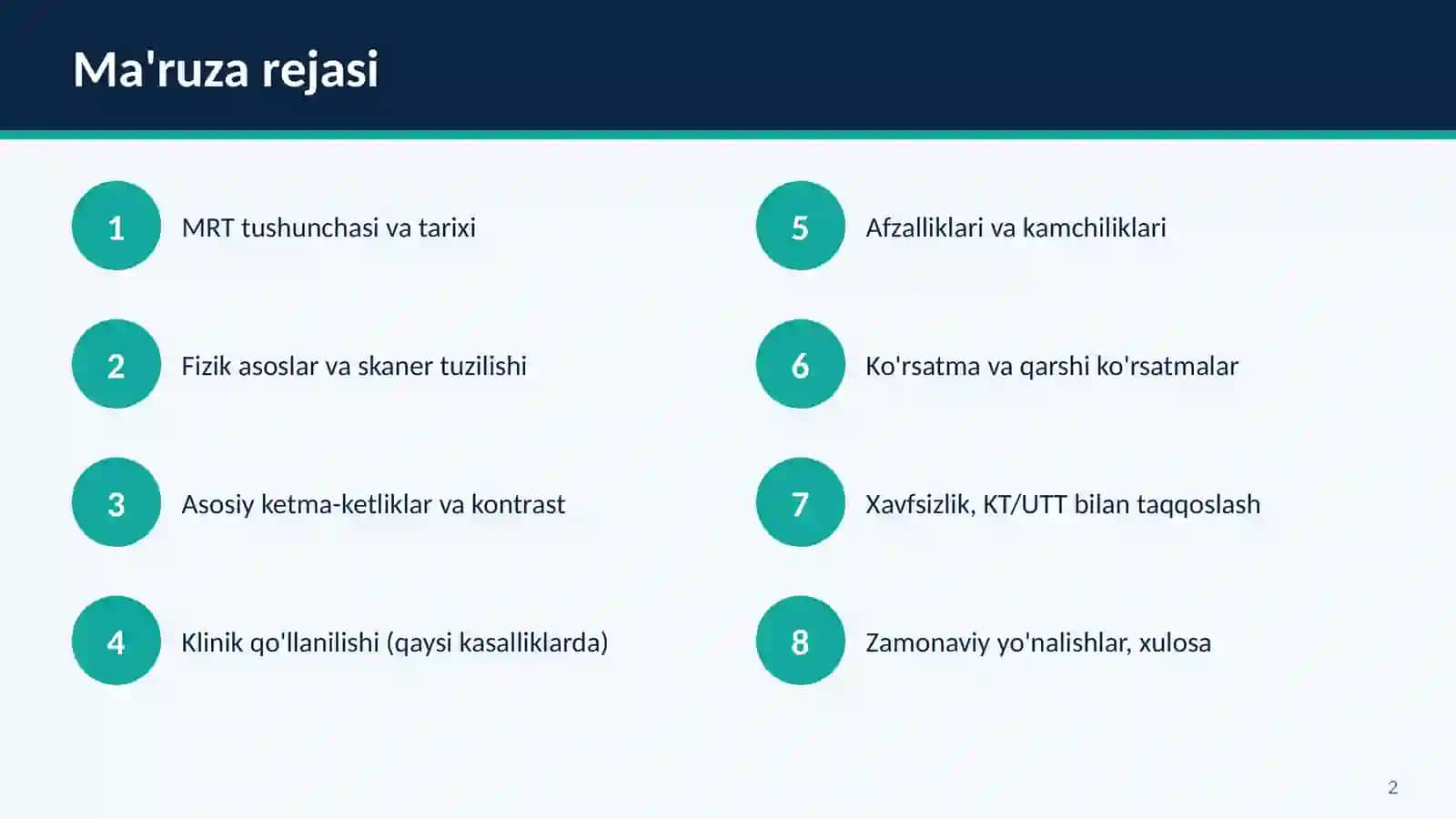 MAGNIT-REZONANS TOMOGRAFIYA (MRT) 2