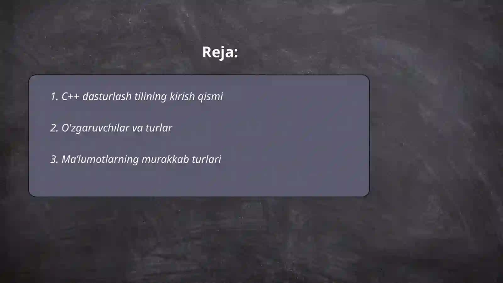 C++ dasturlash tili 2