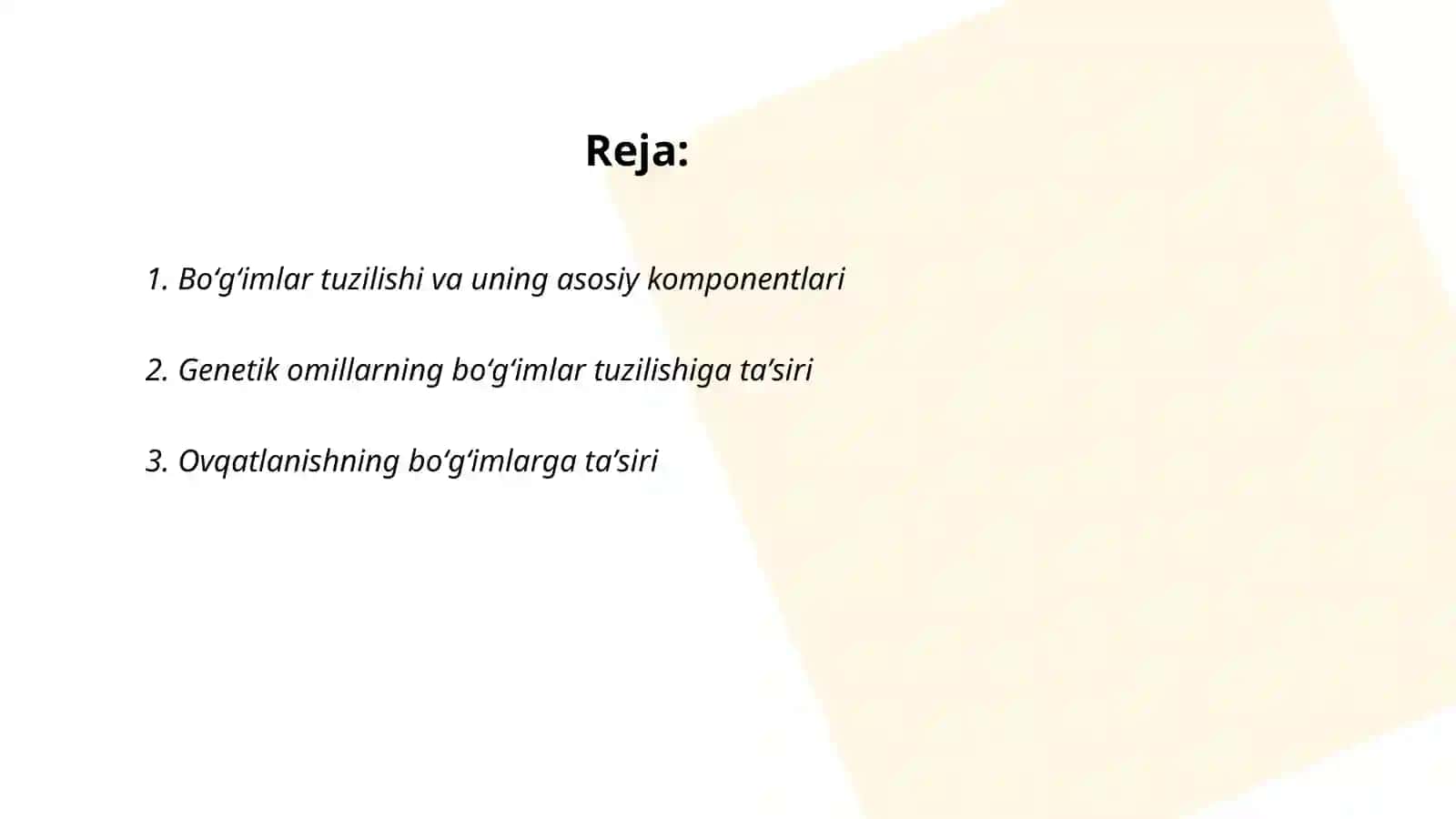 Boʻgʻimlar tuzilishiga tashqi va ichki faktorlar taʼsiri 2