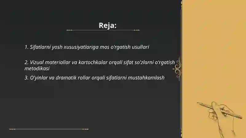 Boshlang'ich sinflarda sifat so'z turkumini o'rgadish metodlari 2