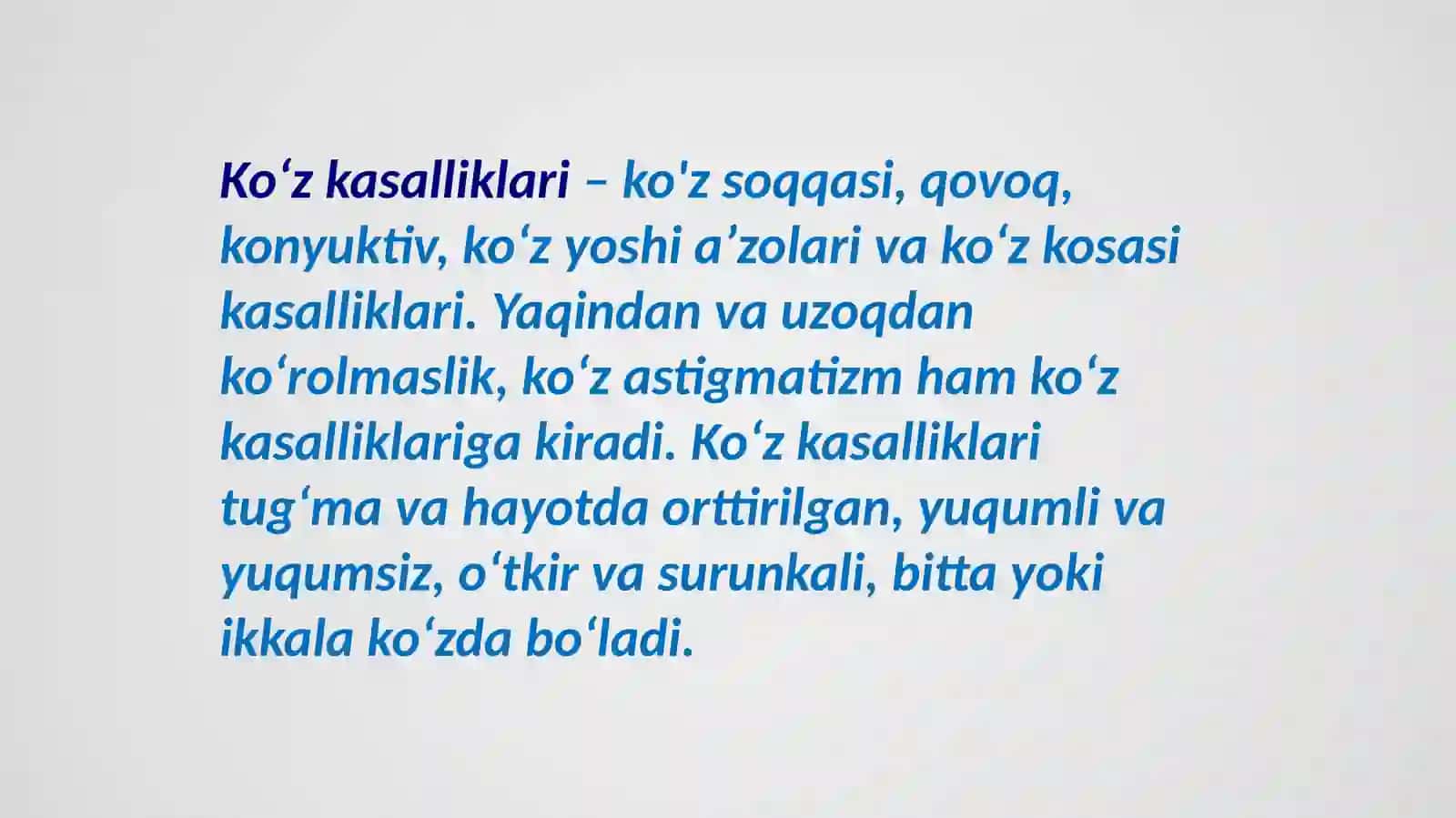 Koʻz kasalliklari 2