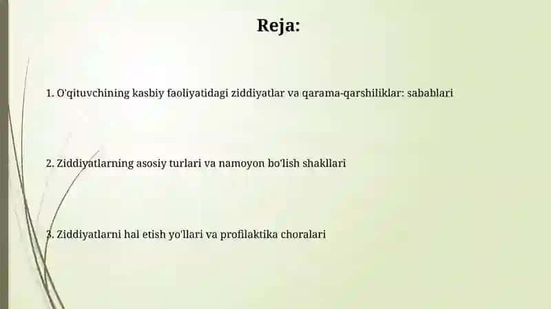 O'qituvchining kasbiy faoliyatidagi ziddiyatlar va qarama-qarshiliklar: Umumiy ko'rinish 2