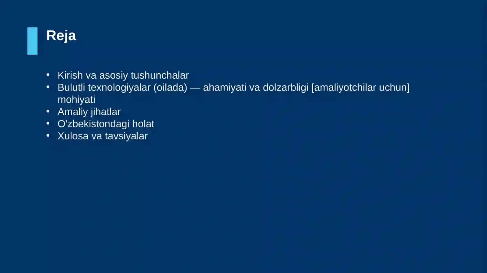 Bulutli texnologiyalar (oilada) — ahamiyati va dolzarbligi [amaliyotchilar uchun] 2