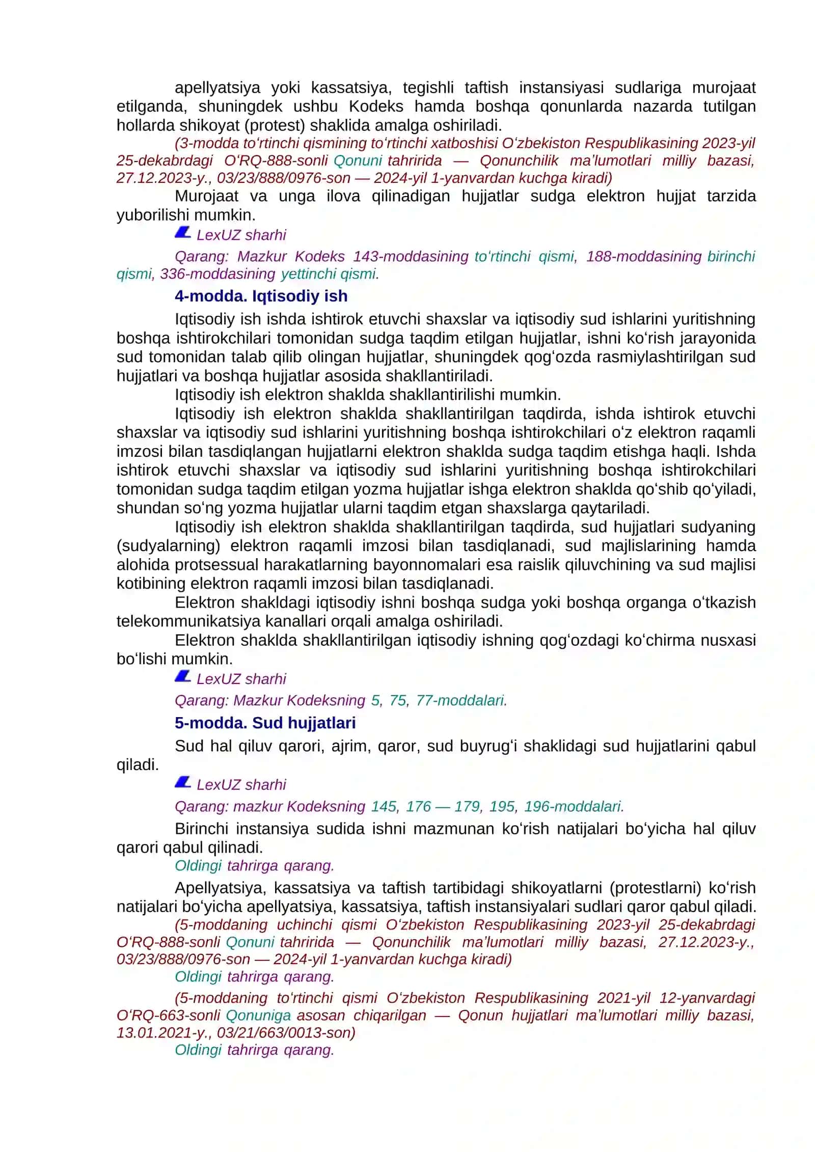 Oʻzbekiston Respublikasining Iqtisodiy protsessual kodeksi 2